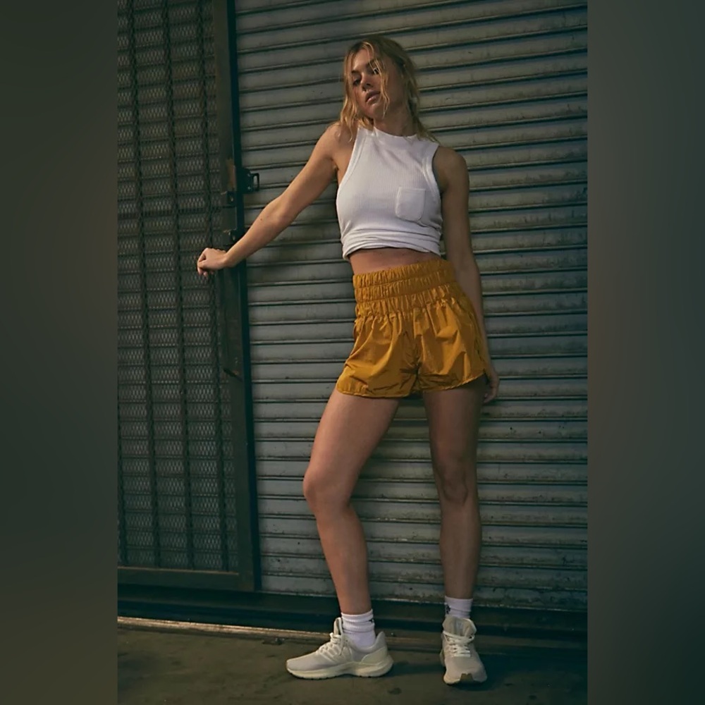 Free People The Way Home Mustard Yellow Women's Shorts Small